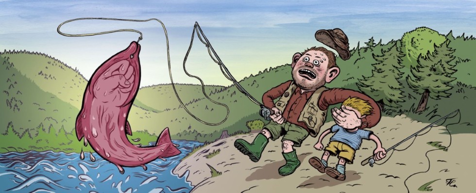 Tegning: Flu Hartberg.